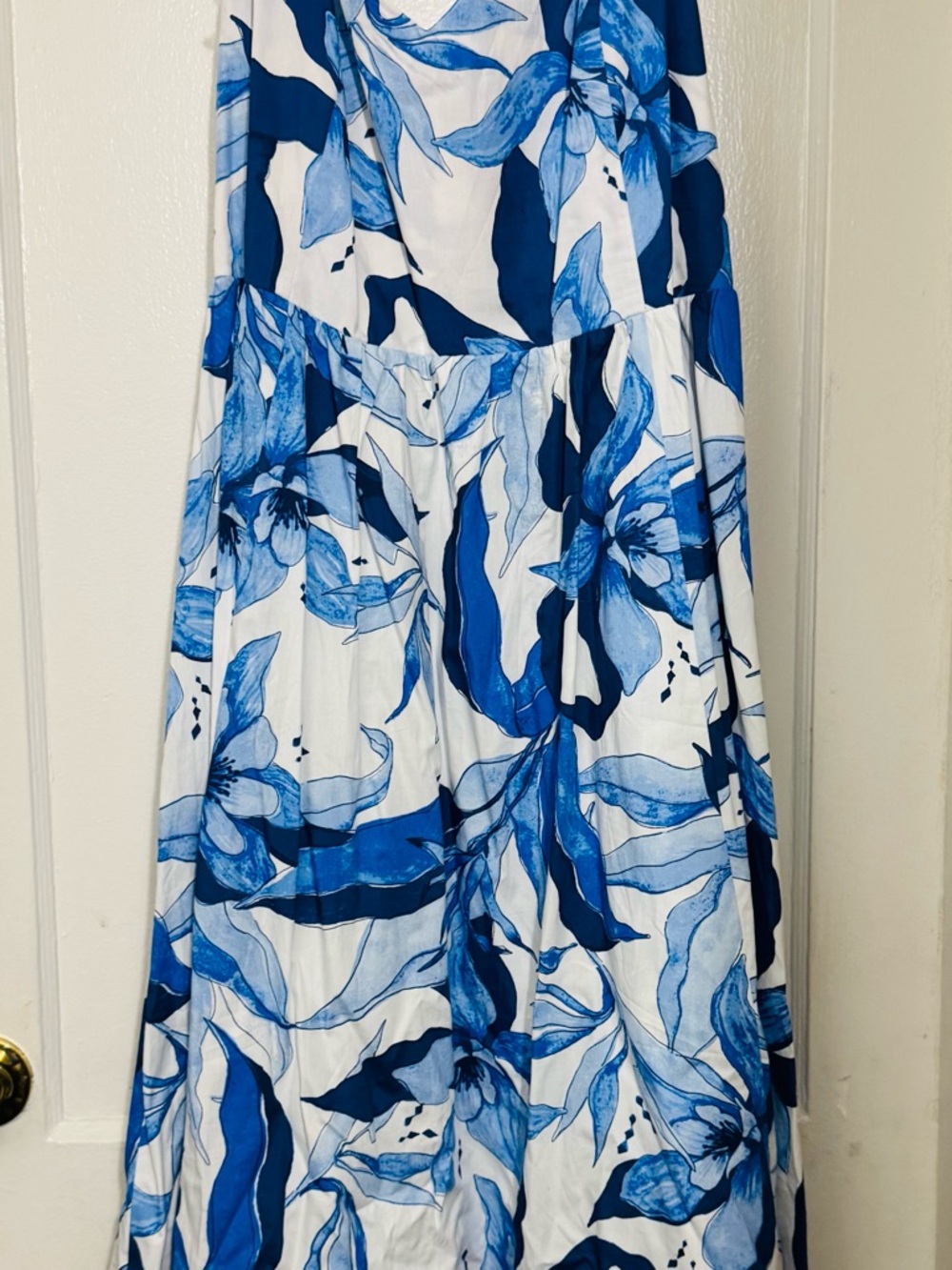 NWT H&M Blue Floral Midi Dress size XL - Picture 5 of 5
